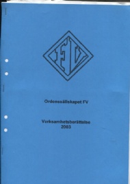 Sportboken - Malm FF Ordenssllskapet FV verksamhetsberttelse 2001-2003